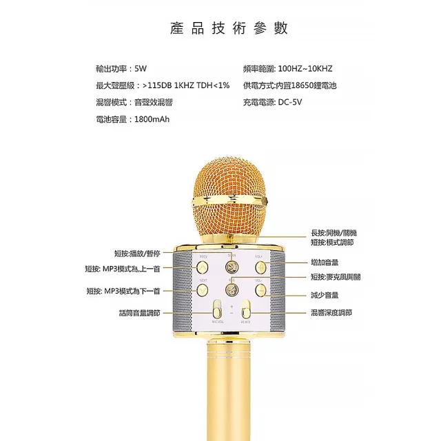 【DR.MANGO 芒果科技】藍芽連線K歌伴唱麥克風