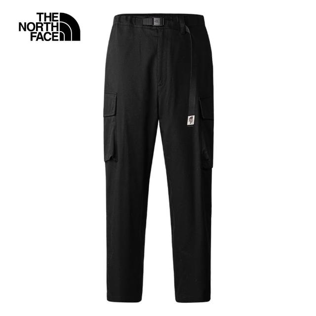 【The North Face 官方旗艦】北面男款黑色UPF防曬大口袋休閒褲｜81SLJK3(抗UV)