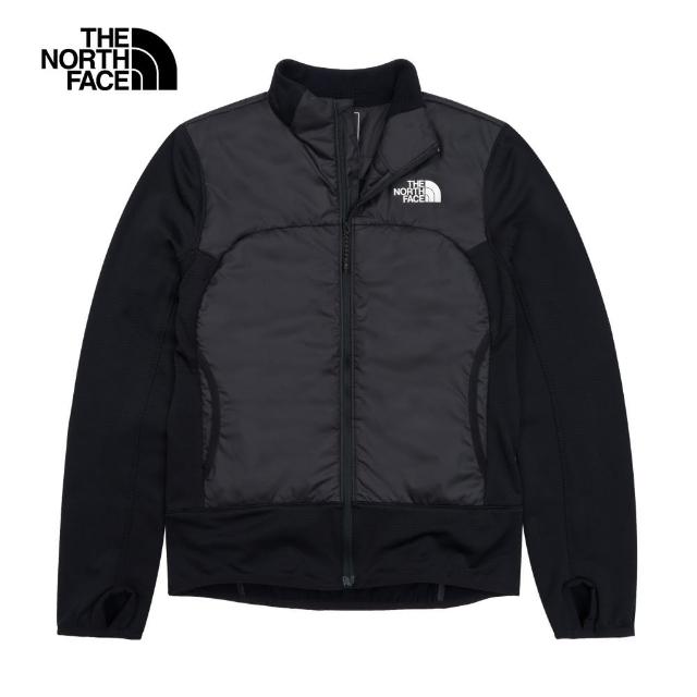 【The North Face 官方旗艦】北面女款黑色WindWall防風保暖休閒立領鋪棉外套｜83SNJK3