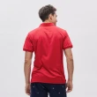 【NAUTICA】男裝 低調LOGO壓紋短袖POLO衫(紅)