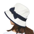 【日本AUBE】撞色蝴蝶結抗UV防曬遮陽帽 夏日對抗陽光優美帽(漁夫帽 防曬帽 遮陽帽)