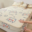 【DaoDi】床包式冰絲乳膠涼蓆含枕套組(尺寸雙人-冰絲床包 乳膠床包)