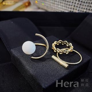 【HERA 赫拉】ll現貨ll理智派生活同款珍珠套裝關節戒三件組 H11008136(現貨瘋搶中)