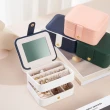 【Emi 艾迷】糖果馬卡龍色迷你攜帶式 珠寶盒 首飾盒 飾品收納(輕奢高級經典款)