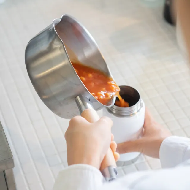 【台隆手創館】日本製YOSHIKAWA aikata 不鏽鋼雙口牛奶鍋16cm(湯鍋/雪平鍋)