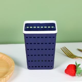 【桌上小物】北歐風簡約仿藤編筆筒(文具筒 刷具 垃圾桶 置物籃 瀝水架 收納架 辦公室)