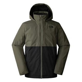 【The North Face 官方旗艦】北面男款綠黑拼接DryVent防水透氣連帽三合一外套｜88RKBQW