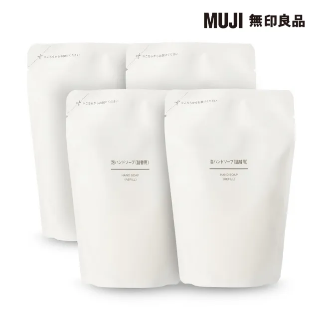 【MUJI 無印良品】泡沫洗手乳補充包/230ml(4入組)
