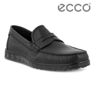 【ecco】S LITE MOC M 輕巧莫克系列樂福鞋 男鞋(黑色 54053401001)