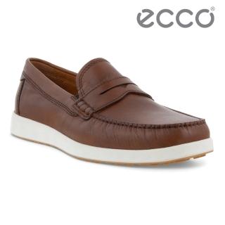 【ecco】S LITE MOC M 輕巧莫克系列樂福鞋 男鞋(棕色 54053401053)