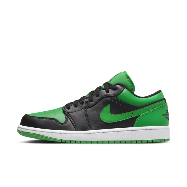 NIKE 耐吉】AIR JORDAN 1 LOW 男運動休閒鞋-黑綠(553558065) - momo