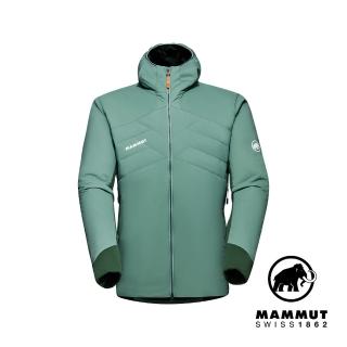 【Mammut 長毛象官方直營】Rime Light IN Flex Hooded 機能化纖連帽外套 深玉石綠/綠樹林 男款 #1013-02150