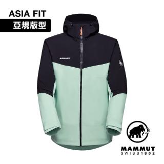 【Mammut 長毛象】Convey Tour HS Hooded Jacket AF GTX防水連帽外套 薄荷綠/黑 男款 #1010-28451