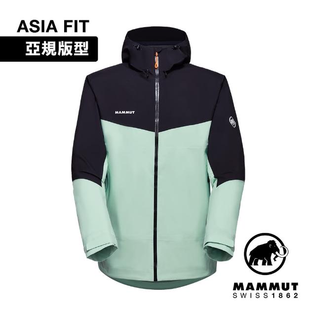 【Mammut 長毛象官方直營】Convey Tour HS Hooded AF GTX防水連帽外套 薄荷綠/黑 男款 #1010-28451