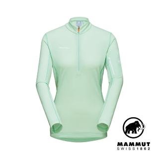 【Mammut 長毛象官方直營】Aenergy Light Half Zip Pull W立領半拉鍊長袖排汗衣 薄荷綠 女款 #1014-03790