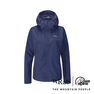 【RAB】Downpour Eco Jacket 透氣防風防水連帽外套 女款 飛彈藍 #QWG83