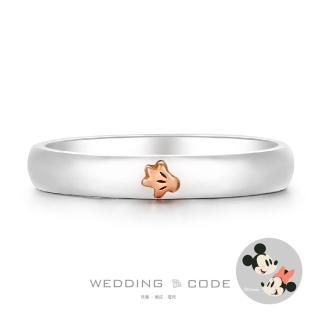 【WEDDING CODE】鉑金14K金 男戒 迪士尼米奇米妮2438.米奇手雙色(限量 618限定 現貨 禮盒)