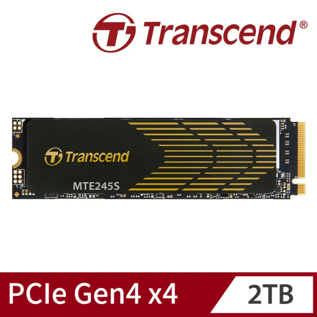 【Transcend 創見】MTE245S 2TB M.2 2280 PCIe Gen4x4 SSD固態硬碟(TS2TMTE245S 新舊包裝隨機出貨)