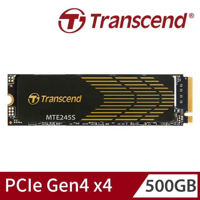 【Transcend 創見】MTE245S 500GB M.2 2280 PCIe Gen4x4 SSD固態硬碟(TS500GMTE245S 新舊包裝隨機出貨)