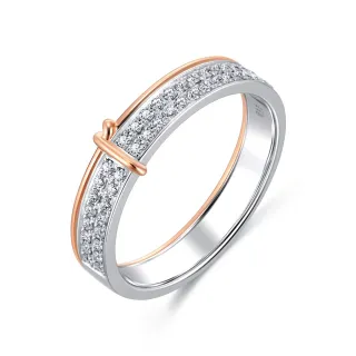 【PROMESSA】24分 同心結 18K金鑽石結婚戒指