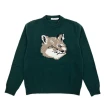 【Maison Kitsune】綠色 狐狸針織 長袖上衣 毛衣(HM00509KT1016P390)