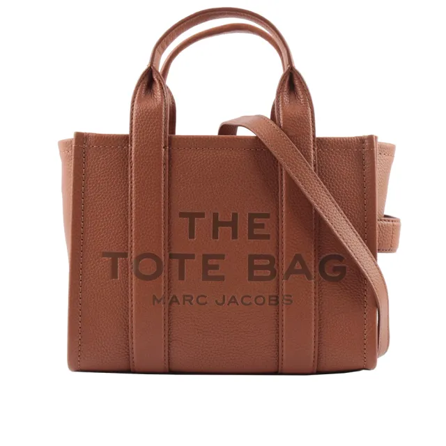 【MARC JACOBS 馬克賈伯】THE LEATHER TOTE 粒面皮革小款托特包(堅果棕)