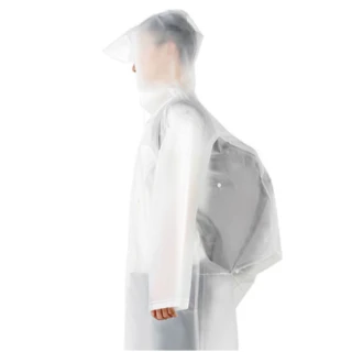 【生活良品】EVA透明雨衣-背包款-透明白色 附贈防水收納袋(親子騎車踏青戶外郊遊逛好幫手)