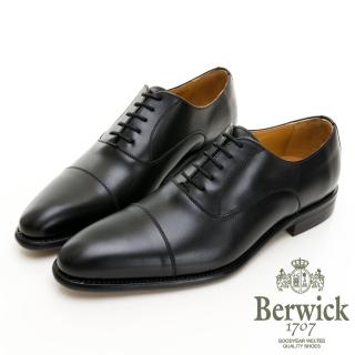 【GEORGE 喬治皮鞋】Berwick西班牙進口-固特異工藝時尚尖頭橫飾牛津鞋 -黑335003KM10