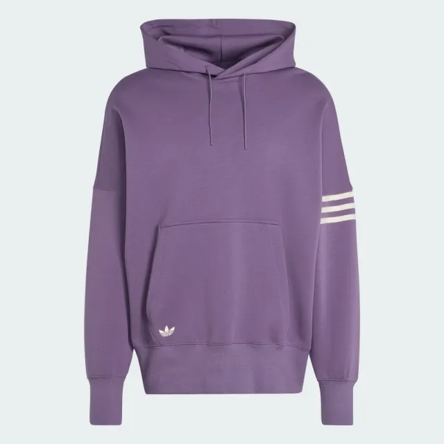 【adidas 愛迪達】外套 男款 運動連帽外套 三葉草 亞規 NEW C HOODIE 紫 IN4675