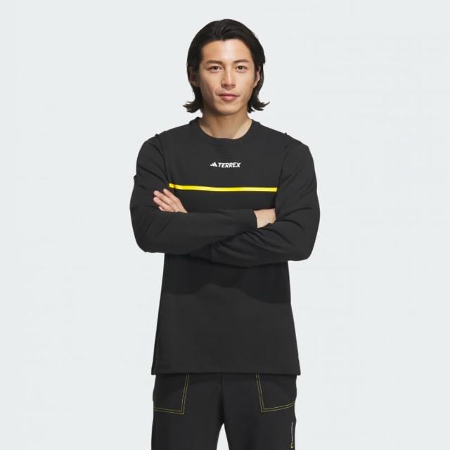 【adidas 愛迪達】上衣 男款 長袖上衣 運動 NAT.GEO TEE LS 黑 IL8975