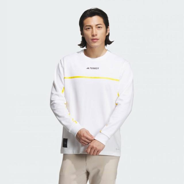 【adidas 愛迪達】上衣 男款 長袖上衣 運動 NAT.GEO TEE LS 白 IL8976