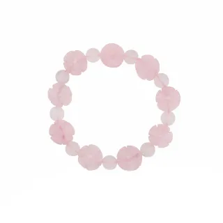 【雨揚】購物節 花與月 粉晶月光石手鍊-招桃花-迎好人緣