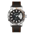 【RHYTHM 麗聲】酷炫錶圈賽車風格日期顯示親膚橡膠錶帶手錶-TQ1701(潛水錶)