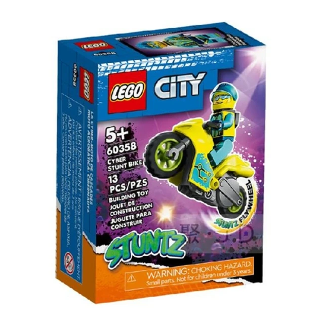 【LEGO 樂高】City 城市系列 - 網路特技摩托車(60358)