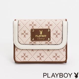 【PLAYBOY】短夾 Oat milk 燕麥奶兔兔系列(卡其色)