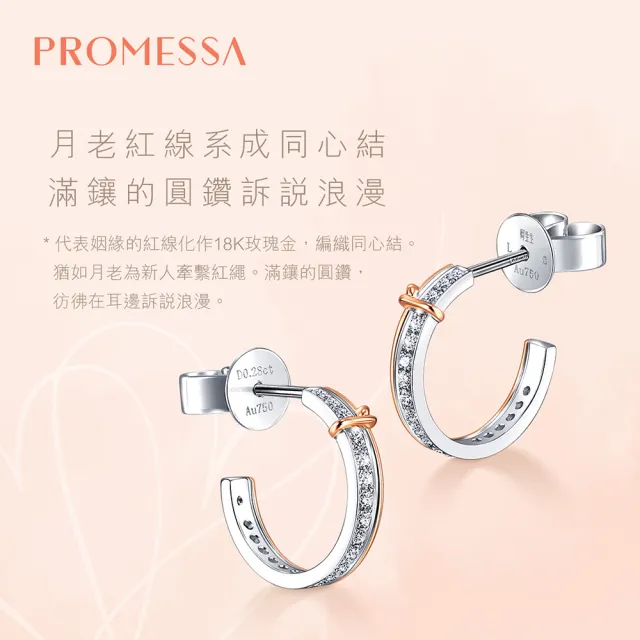 【PROMESSA】26分 18K金 同心系列 鑽石耳環(一對)