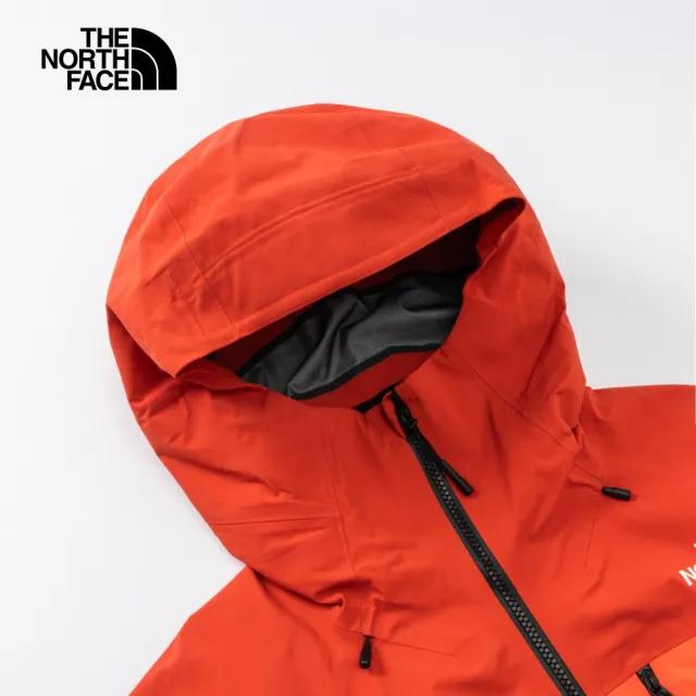 【The North Face 官方旗艦】北面女款紅色防水透氣可調節下擺連帽衝鋒衣｜82WHOAZ