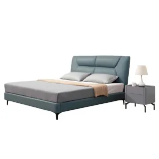 【YUDA 生活美學】斯都華歐式床台組 2件組 雙人5尺  床頭片+床底 床組/床架組(科技布材質)