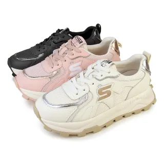 【SNAIL 蝸牛】女 休閒鞋 小白鞋 綁帶 異質拼接 厚底(粉紅、米色、黑色)