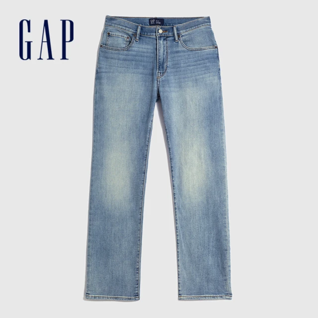 【GAP】男裝 直筒牛仔褲-淺藍色(795760)