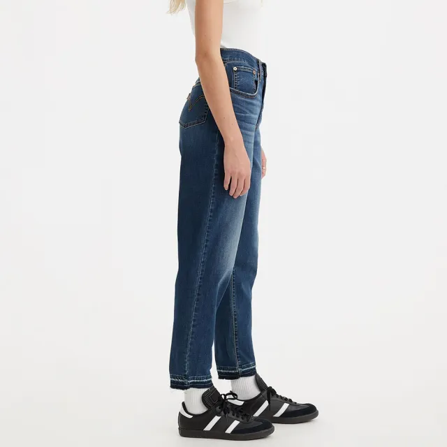 【LEVIS】女款 上寬下窄 高腰修身窄管牛仔長褲 Performance Cool 熱賣單品 85873-0112