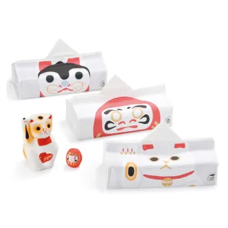 【台隆手創館】純棉和風面紙盒(犬張子/招財貓)