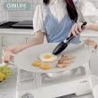 【GinLife】韓式零失敗月亮不沾烤盤34cm小麥白款x1組(麥飯石不沾鍋/瓦斯/電磁爐通用)