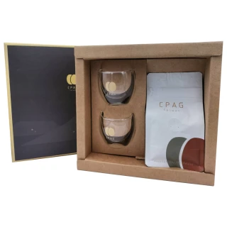 【古坑農會】CPAG烘焙咖啡豆+杯組禮盒X2盒(1/4磅豆X1包+杯子X2個 附贈提袋)