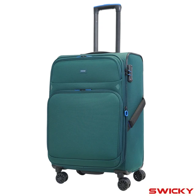 SWICKY 24吋復刻都會系列旅行箱/布面行李箱/布箱(湖水綠)