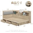 【IHouse】沐森 房間3件組-單大3.5尺(插座床頭+收納抽屜底+收納床邊櫃)
