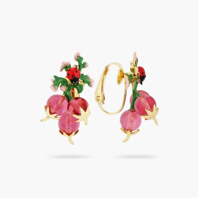 【Les Nereides】晨光四季-櫻桃蘿蔔與瓢蟲耳環