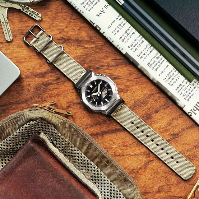 【CASIO 卡西歐】G-SHOCK 金屬八角防護構造雙顯錶 雙11 送禮(GM-2100C-5A/速)