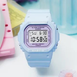 【CASIO 卡西歐】BABY-G 春日色彩珠光面電子手錶-紫丁香色(BGD-565SC-2/速)