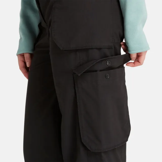 【Timberland】女款黑色工裝長褲(A6H7H001)